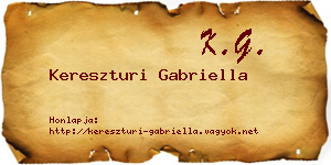 Kereszturi Gabriella névjegykártya